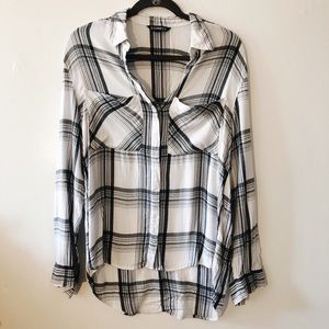 Express plaid button down shirt